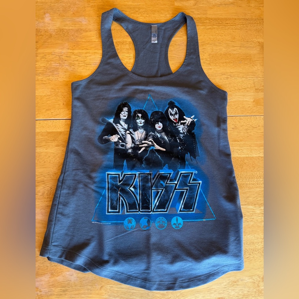 KISS Womens Gray Tank Top